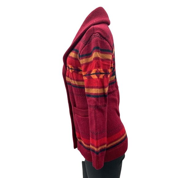 Pendleton Starburst Stripe Merino Wool Button Front Cardigan Sweater Womens S - Picture 14 of 14